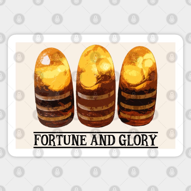 Fortune and Glory Kid Magnet by Buff Geeks Art